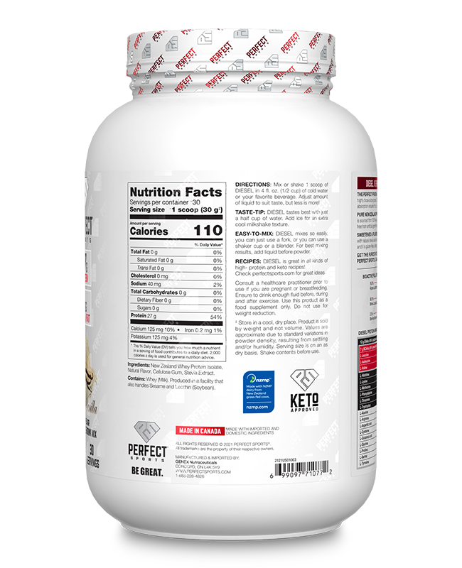 DIESEL® NEW ZEALAND WHEY PROTEIN ISOLATE (2lb) French Vanilla