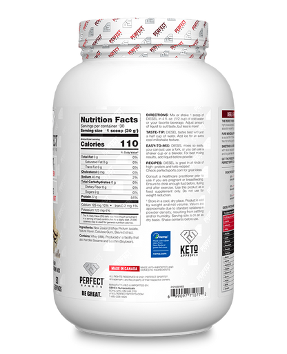 DIESEL® NEW ZEALAND WHEY PROTEIN ISOLATE (2lb) French Vanilla